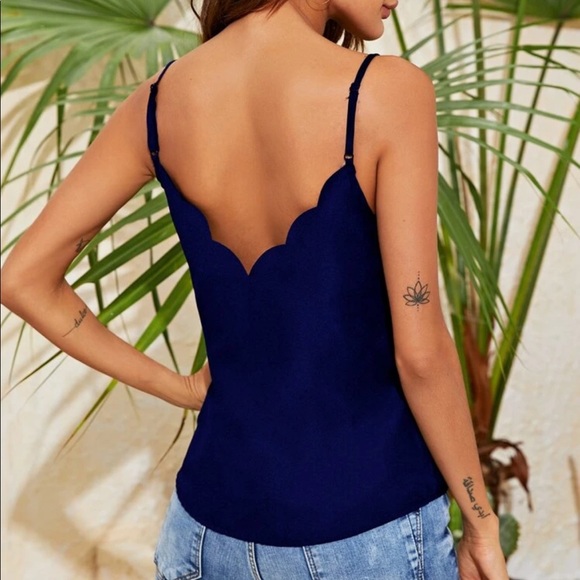 Black button front cami tank top NWOT - Picture 7 of 10